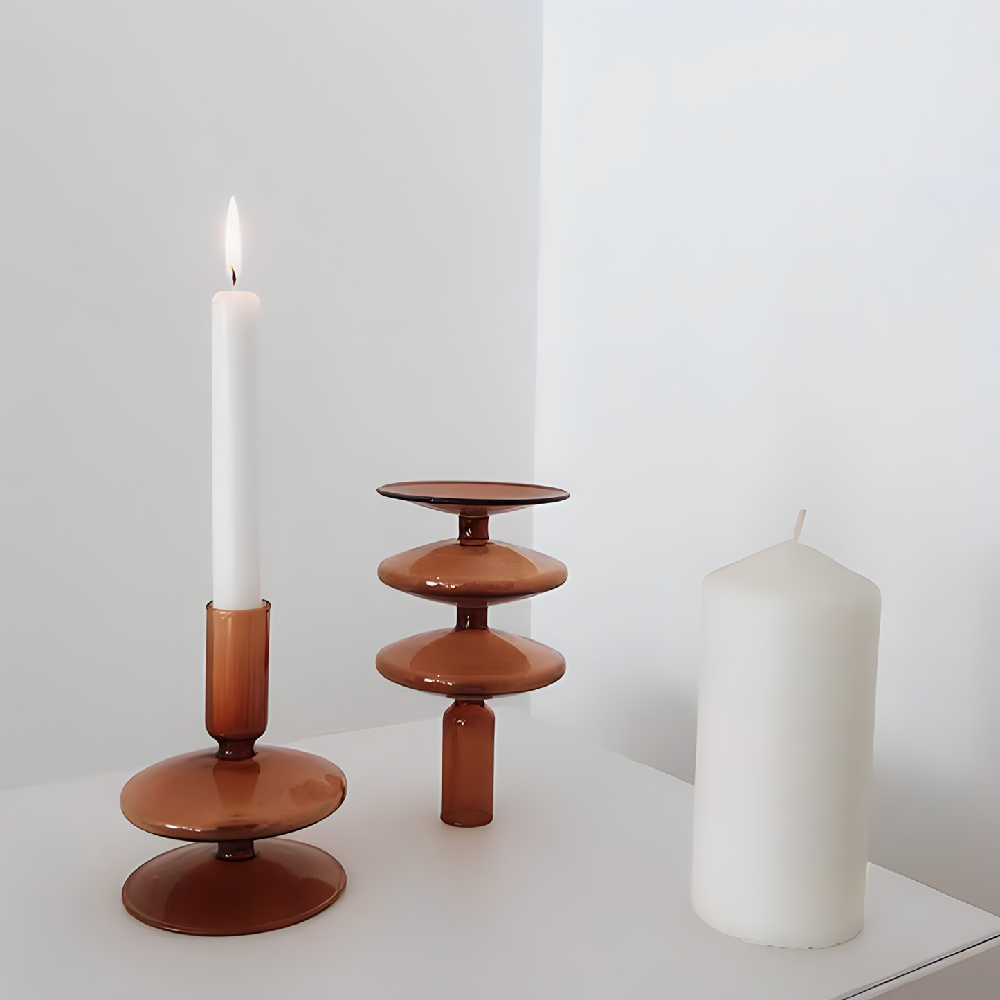 RETRO DREAM GLASS CANDLE HOLDER COLLECTION
