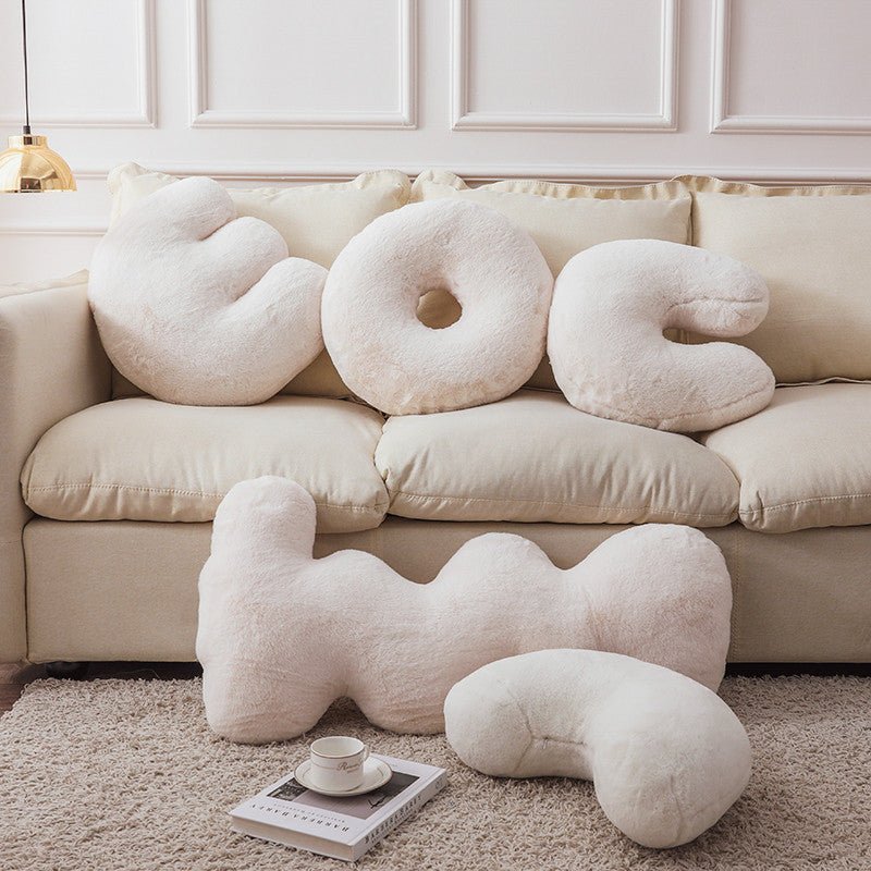 ABSTRACT LETTERS DECORATIVE PILLOW COLLECTION